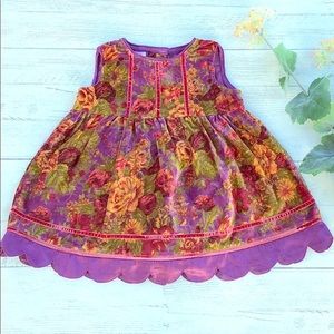 April Cornell Velour Floral Dress with Bloomers